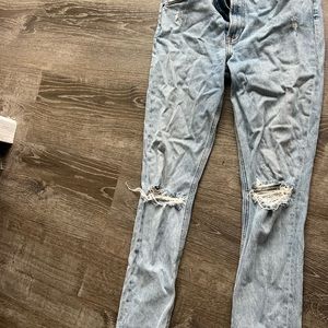 Reformation ripped skinny jeans